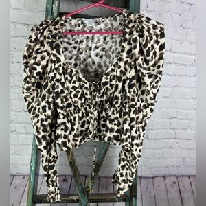 Top shop leopard print shirt size 4